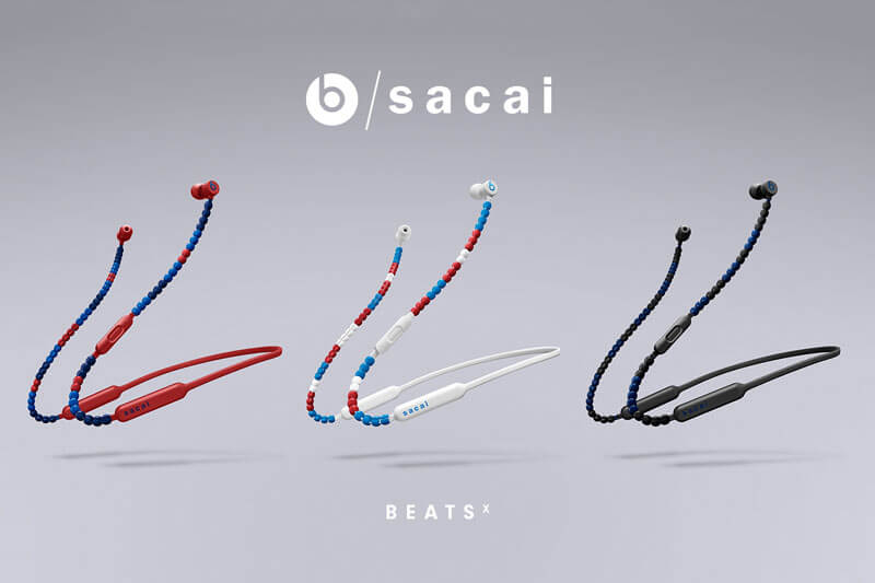 sacai x beats コラボ　ワイヤレスイヤフォンオーディオ機器